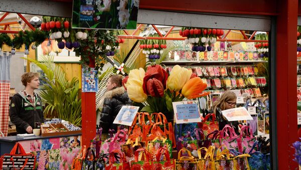 A flower market in Amsterdam - Sputnik Türkiye