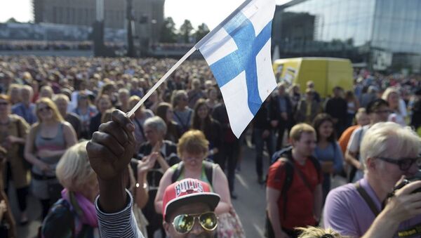 Finlandiya’nın başkenti Helsinki’de ırkçılık karşıtı gösteri - Sputnik Türkiye