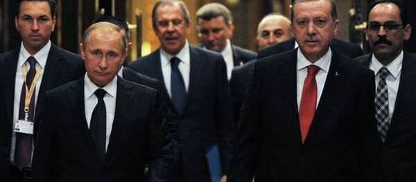 Rusya Devlet Başkanı Vladimir Putin ve Cumhurbaşkanı Recep Tayyip Erdoğan - Sputnik Türkiye