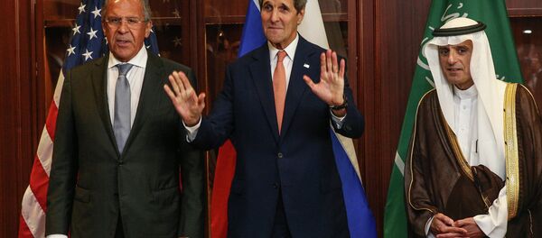 Sergey Lavrov - John Kerry - Adil el Cubeyr - Sputnik Türkiye