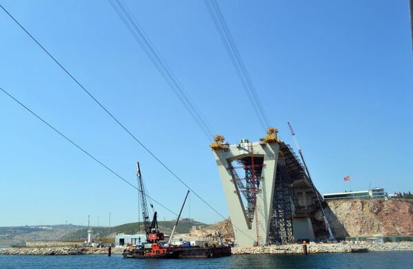 İzmit Körfez Geçişi Asma Köprüsü'nde sona gelindi - Sputnik Türkiye
