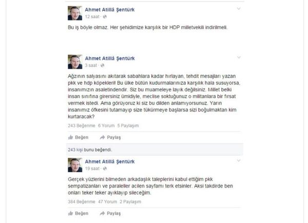 Şentürk büyük tepki çeken bu sözlerinin ardından kendisine tepki gösteren facebook kullanıcılarına da hakaret etmeye devam etti. - Sputnik Türkiye