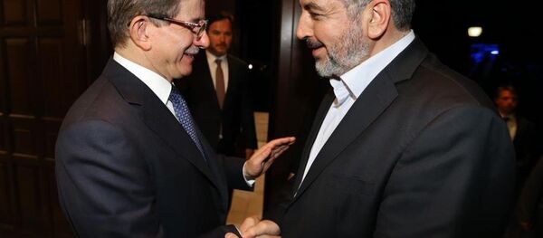 Ahmet Davutoğlu - Halid Meşal - Sputnik Türkiye