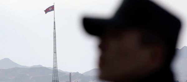 Kuzey Kore sınırındaki bir Güney Kore askeri Kuzey Kore sınırındaki bir Güney Kore askeri - Sputnik Türkiye