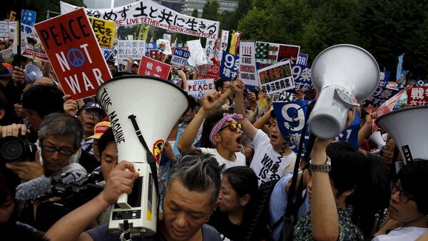 Japonya'da protesto - Sputnik Türkiye