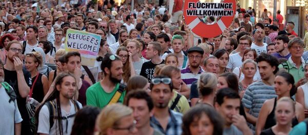 Avusturya'da mülteci protestosu - Sputnik Türkiye