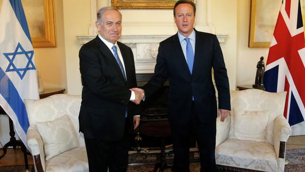 David Cameron & Benyamin Netanyahu - Sputnik Türkiye