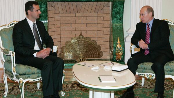 Suriye Devlet Başkanı Beşar Esad - Rusya Devlet Başkanı Vladimir Putin - Sputnik Türkiye