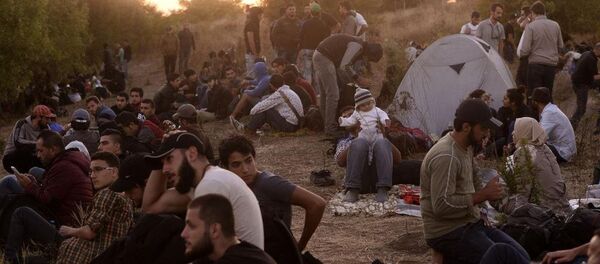 Edirne'den Yunanistan'a gitmek isteyen sığınmacılar - Sputnik Türkiye