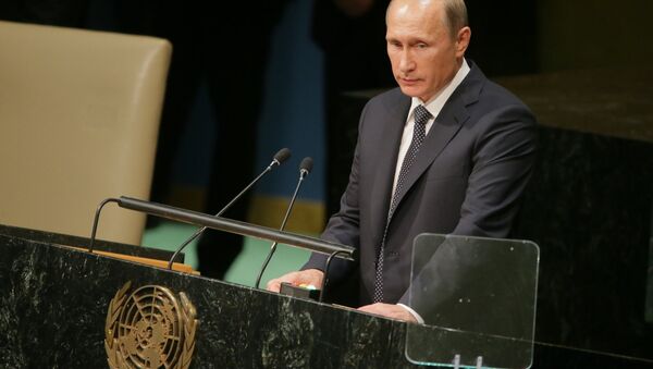 Vladimir Putin BM 70'inci yıl Genel Kurul toplantısında - Sputnik Türkiye