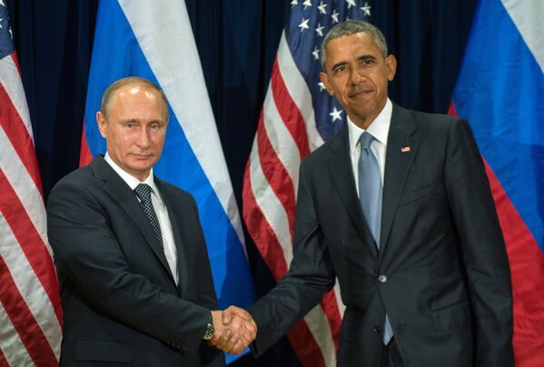 Vladimir Putin, BM 70. Genel Kurulu'nda ABD Başkanı Barack Obama ile görüştü - Sputnik Türkiye
