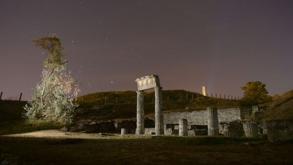 Kerç kentinde Mithridates dağı üzerinde bulunan Panticapaeum antik Yunan kentinin kalıntıları. - Sputnik Türkiye