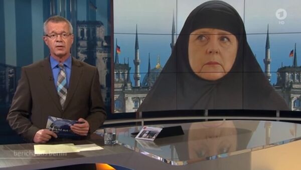 Alman televizyonu Merkel'i 'çarşafa soktu' - Sputnik Türkiye