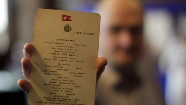 Titanic'te son öğle yemeği menüsüne 88 bin dolar - Sputnik Türkiye