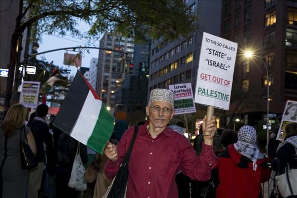 New York'ta Filistin için dayanışma gösterisi - Sputnik Türkiye