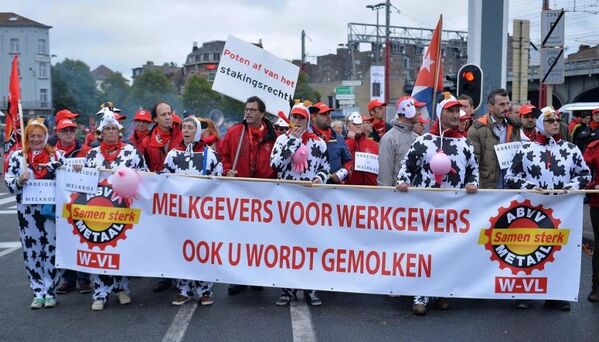 Belçika'da kemer sıkma protestosu - Sputnik Türkiye