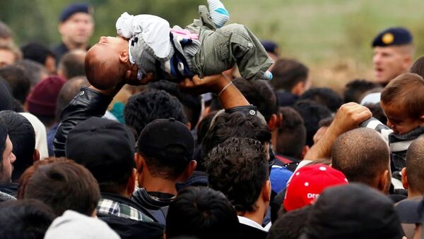 Sırbistan - Hırvatistan sınırında göçmenler - Sputnik Türkiye