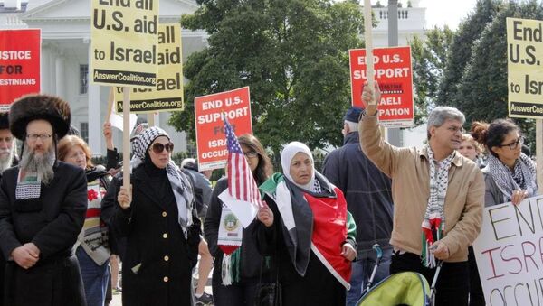 Beyaz Saray önünde İsrail protestosu - Sputnik Türkiye