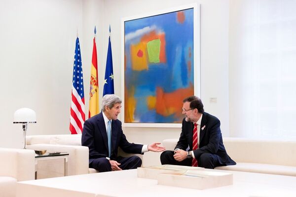 John Kerry İspanya'da - Sputnik Türkiye