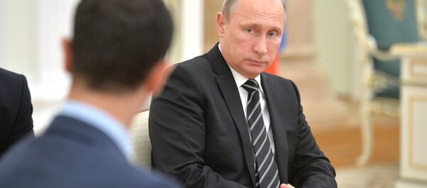 Rusya Devlet Başkanı Vladimir Putin - Suriye Devlet Başkanı Beşar Esad - Sputnik Türkiye