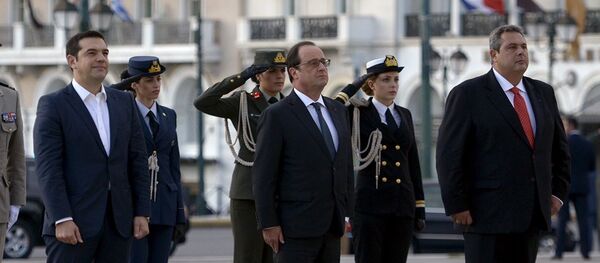 Fransa Cumhurbaşkanı François Hollande Atina'da - Sputnik Türkiye