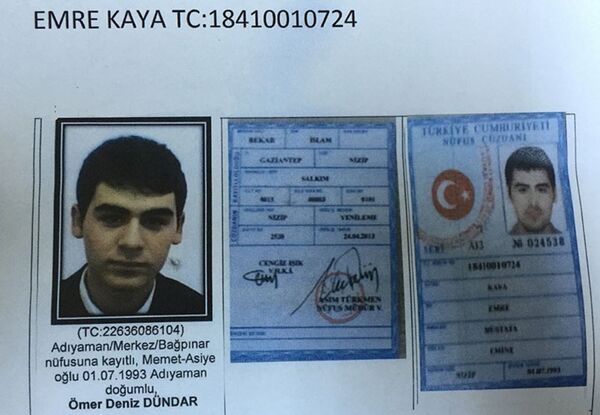 1993 Adıyaman doğumlu Ömer Deniz D.'nin Emre Kaya adına kimlik taşıdığı belirtildi.  - Sputnik Türkiye