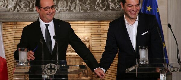 Fransa Cumhurbaşkanı François Hollande - Yunanistan Başbakanı Aleksis Çipras - Sputnik Türkiye