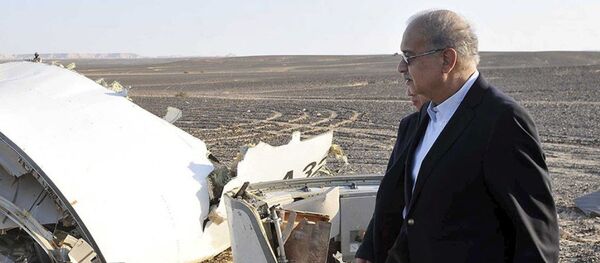 Mısır Başbakanı Şerif İsmail uçağın enkazının olduğu alana gitti. Mısır Başbakanı Şerif İsmail uçağın enkazının olduğu alana gitti. - Sputnik Türkiye