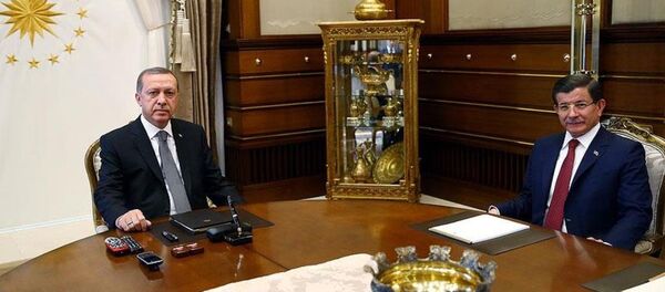 Recep Tayyip Erdoğan, Ahmet Davutoğlu'nu kabul etti. - Sputnik Türkiye