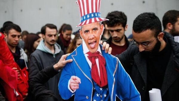 Obama protesto - Sputnik Türkiye