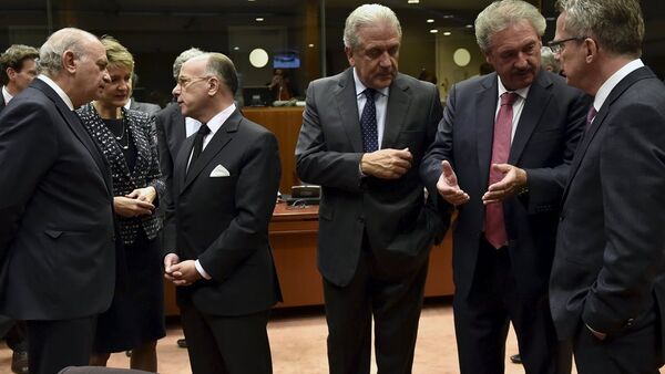 Avrupa Birliği içişleri ve adalet bakanları, sığınmacı krizini ele almak üzere Brüksel'de biraraya geldi. - Sputnik Türkiye