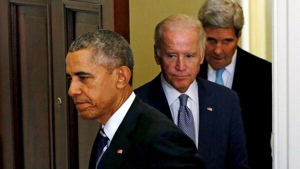 ABD Başkanı Barack Obama - ABD Dışleri Bakanı John Kerry - ABD Başkan Yardımcısı Joe Biden - Sputnik Türkiye