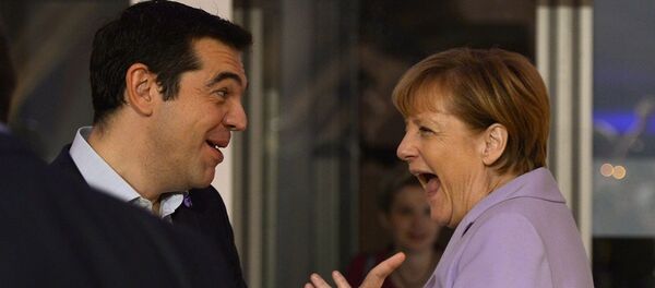 Yunanistan Başbakanı Aleksis Çipras - Almanya Başbakanı Angela Merkel - Sputnik Türkiye