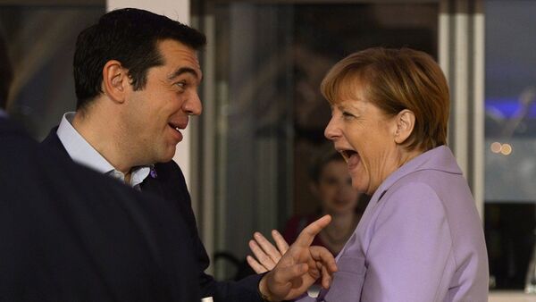 Yunanistan Başbakanı Aleksis Çipras - Almanya Başbakanı Angela Merkel - Sputnik Türkiye