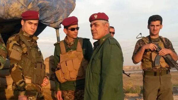 Kuzey Irak’taki Peşmerge  Komutanı Tuğgeneral Teyib Ebdula Gerdi, - Sputnik Türkiye