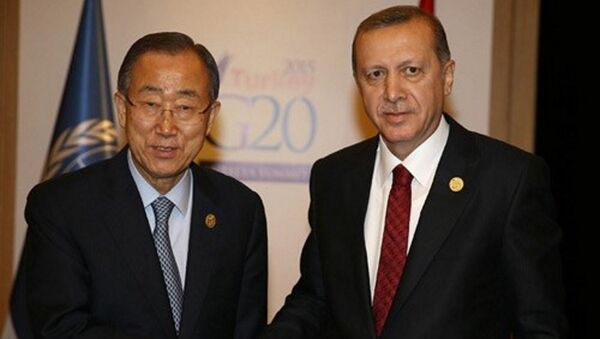 Cumhurbaşkanı Recep Tayyip Erdoğan - Birleşmiş Milletler Genel Sekreteri Ban Ki-Mun (Arşiv) - Sputnik Türkiye