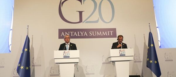 Avrupa Konseyi Başkanı Donald Tusk - AB Komisyonu Başkanı Jean Claude Juncker - Sputnik Türkiye