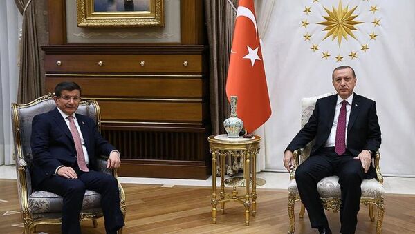 Recep Tayyip Erdoğan, hükümeti kurma görevini Ahmet Davutoğlu'na verdi. - Sputnik Türkiye