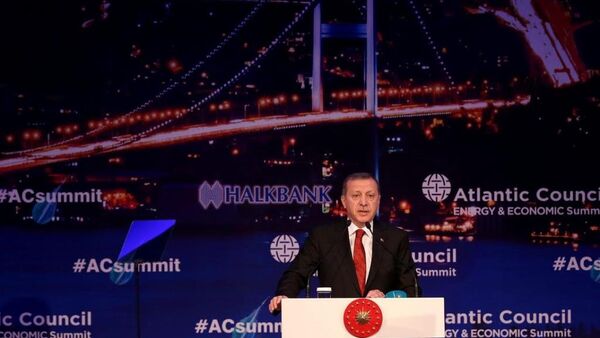 Cumhurbaşkanı Recep Tayyip Erdoğan,  Atlantik Konseyi Enerji ve Ekonomi Zirvesi'nde - Sputnik Türkiye