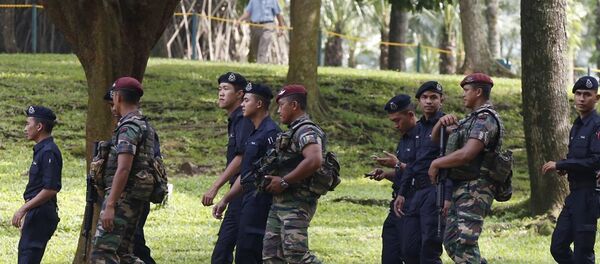 Malezya askerleri başkent Kuala Lumpur'da ASEAN zirvesi öncesi devriye görevinde. Malezya askerleri başkent Kuala Lumpur'da ASEAN zirvesi öncesi devriye görevinde. - Sputnik Türkiye