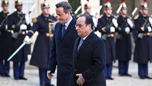 İngiltere Başbakanı David Cameron - Fransa Cumhurbaşkanı François Hollande - Sputnik Türkiye