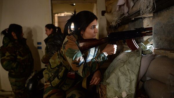 Suriye ordusunun kadın savaşçıları - Sputnik Türkiye