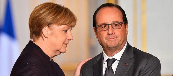 François Hollande - Angela Merkel - Sputnik Türkiye