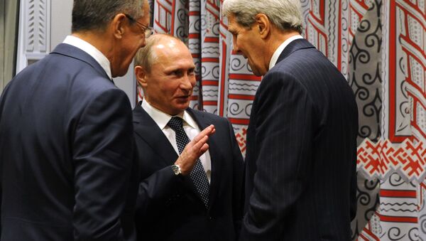 Vladimir Putin -  Sergey Lavrov - John Kerry - Sputnik Türkiye