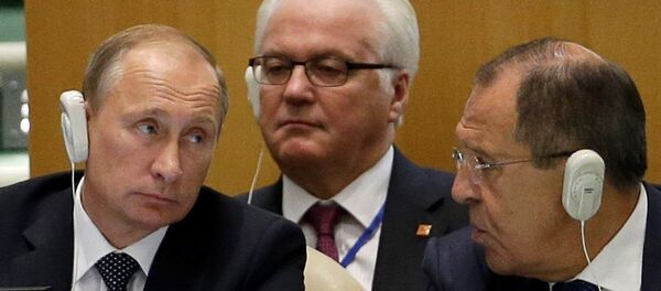 Rusya BM Daimi Temsilcisi Çurkin - Rusya Dışişleri Bakanı Lavrov - Rusya Devlet Başkanı Putin - Sputnik Türkiye