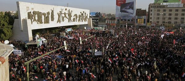 Bağdat'ta 'Türkiye, askerini geri çeksin' protestosu Bağdat'ta 'Türkiye, askerini geri çeksin' protestosu - Sputnik Türkiye