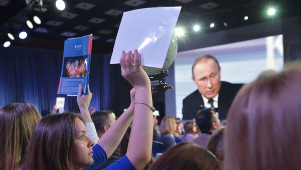 Putin'in yılsonu basın toplantısı - Sputnik Türkiye