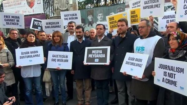 Türkiye Gazeteciler Sendikası eylem - Sputnik Türkiye