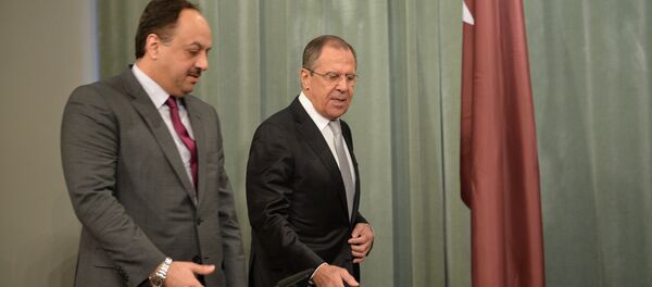 Rusya Dışişleri Bakanı Sergey Lavrov- Katar Dışişleri Bakanı Halid bin Muhammed el Attiye - Sputnik Türkiye