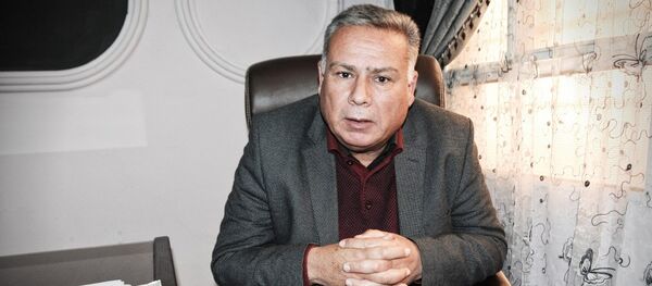 Suriye’nin Tel Abyad kentinde yaşayan Türkmenlerin önde gelen isimlerinden olan Muhammed İbrahim Hasan - Sputnik Türkiye